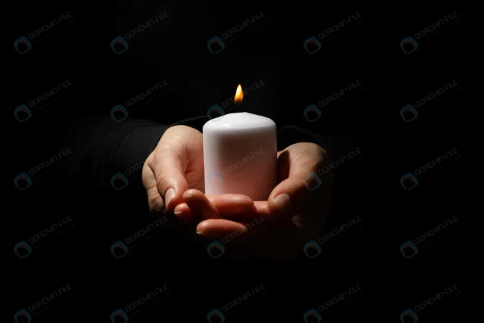 woman holds candle black crc1fed68e0 - title:تصویر شمع روشن در دست زن - اورچین فایل - format:JPG - استوک - sku:crc1fed68e0 - keywords: p_id:88959