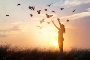 woman praying free birds nature sunset background rnd265 frp2164584 - title:Home - اورچین فایل - format: - sku: - keywords: p_id:18