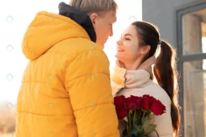 woman receiving bouquet red roses from boyfriend crc077fb8f1 size8.40mb 6240x4160 - title:Home - اورچین فایل - format: - sku: - keywords: p_id:18