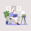 woman sitting with laptop concept illustration wo crc41682a11 size1.34mb - title:Home Main - اورچین فایل - format: - sku: - keywords: p_id:18