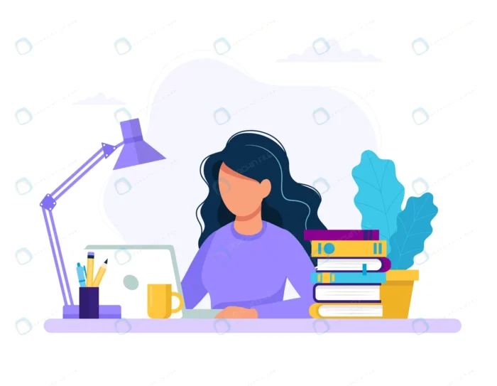 woman with laptop education working concept crcc6f3f7b0 size1.07mb - title:کاراکتر خانم در کلاس آنلاین - اورچین فایل - format:EPS - وکتور - sku:crcc6f3f7b0 - keywords: p_id:56644