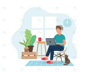 work from home concept man working from home sitt crc1ec85caf size1.43mb - title:Home - اورچین فایل - format: - sku: - keywords: p_id:18