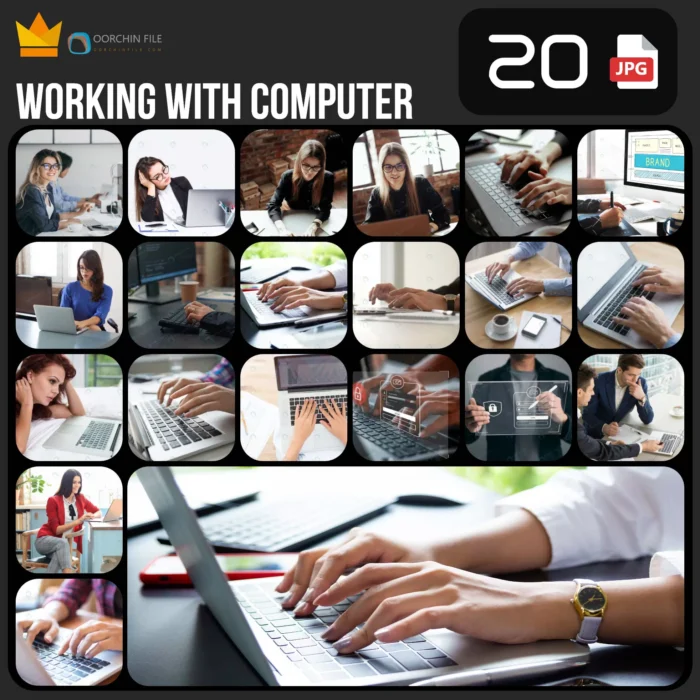 working with computer1ab - title:کالکشن 20 تصویر استوک کار با لپ تاپ - اورچین فایل - format:JPG - استوک - sku:crc1354f6af - keywords: p_id:64788