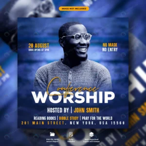 worship confernce social media web banner template rnd744 frp16506267 - title:Home - اورچین فایل - format: - sku: - keywords: p_id:18