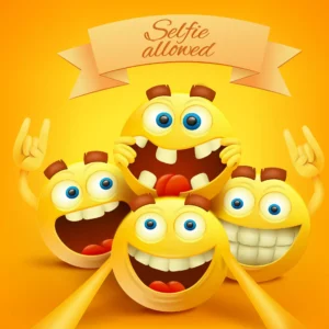 yellow smiley emoji faces characters making selfi crcf3221803 size8.3mb - title:Home - اورچین فایل - format: - sku: - keywords: p_id:18