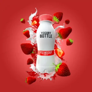 yogurt bottle mockup with milk splash strawberry crc50874ce9 size71.36mb - title:Home - اورچین فایل - format: - sku: - keywords: p_id:18