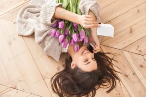 young attractive woman holding bouquet flowers crcb4c8beae size9.45mb 5616x3744 - title:Home - اورچین فایل - format: - sku: - keywords: p_id:18