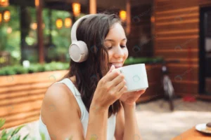 young beautiful woman with headphones is sitting t rnd174 frp31936122 - title:Home - اورچین فایل - format: - sku: - keywords: p_id:18