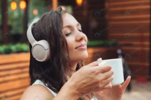 young beautiful woman with headphones is sitting t rnd377 frp31936150 - title:Home - اورچین فایل - format: - sku: - keywords: p_id:18