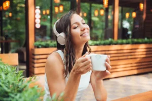 young beautiful woman with headphones is sitting t rnd860 frp31936136 - title:Home - اورچین فایل - format: - sku: - keywords: p_id:18