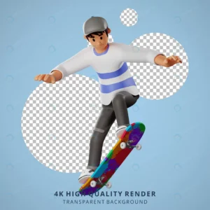 young boy hat is skateboarding 3d character illus crcb7e81b84 size12.81mb - title:Home - اورچین فایل - format: - sku: - keywords: p_id:18