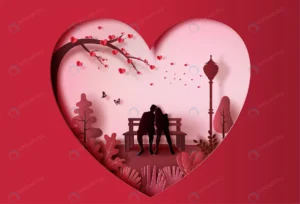 young couple love sitting bench park paper art st crc67d72676 size7.32mb - title:Home - اورچین فایل - format: - sku: - keywords: p_id:18