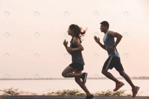 young couple runner running running road city park rnd895 frp4524151 - title:Home - اورچین فایل - format: - sku: - keywords: p_id:18