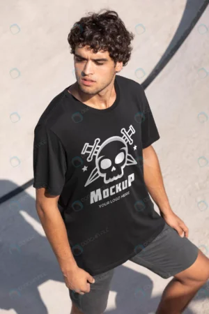 young male skateboarder with mock up t shirt crcdbbbf25c size62.43mb 1 - title:Home - اورچین فایل - format: - sku: - keywords: p_id:18