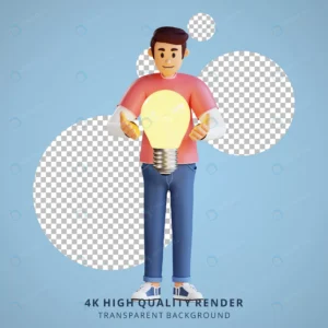 young man giant light bulb 3d character illustrat crcb134cab7 size8.78mb - title:Home - اورچین فایل - format: - sku: - keywords: p_id:18