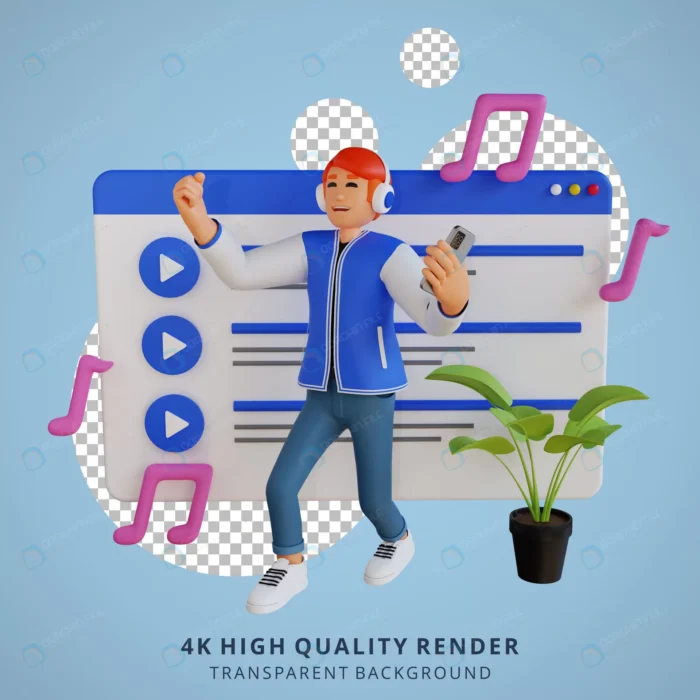 young man listening music 3d cartoon character il crc8a17008e size19.44mb 1 - title:کاراکتر 3 بعدی در حال گوش دادن به موسیقی - اورچین فایل - format:PSD - فتوشاپ - sku:crc8a17008e - keywords: p_id:49542