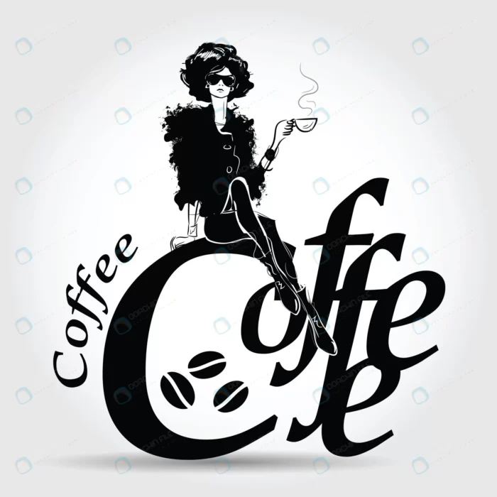 young pretty woman drinking coffee vector illustr crcdf0adc45 size4.16mb - title:وکتور زن با فنجان قهوه - اورچین فایل - format:EPS - وکتور - sku:crcdf0adc45 - keywords: p_id:85173