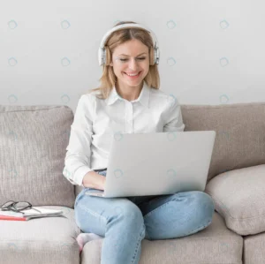 young teacher with headphones getting ready onlin crceca196e6 size1.19mb 3851x3840 - title:Home - اورچین فایل - format: - sku: - keywords: p_id:18