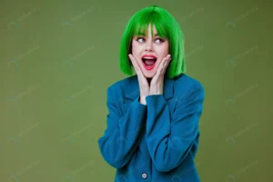 young woman fun gesture hands green hair fashion crc26ee96c5 size14.73mb 6578x4385 - title:Home - اورچین فایل - format: - sku: - keywords: p_id:18