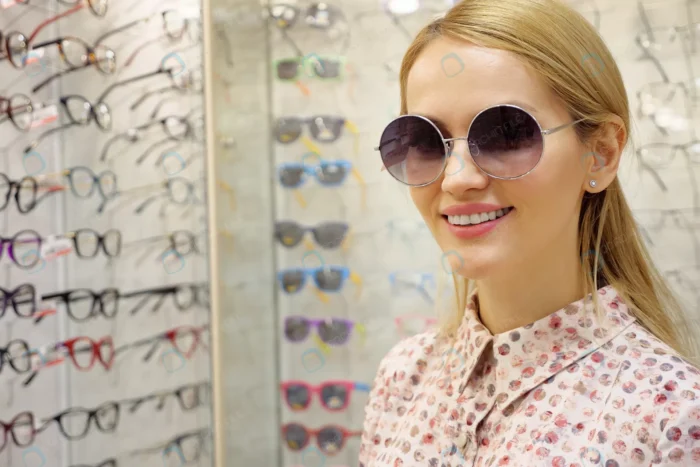 young woman is choosing solar glasses optician st crc9c4a94f3 size12.20mb 5184x3456 1 - title:عکس خانم با عینک آفتابی - اورچین فایل - format:JPG - استوک - sku:crc9c4a94f3 - keywords: p_id:50565