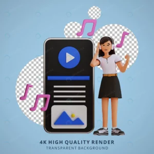 young woman listening music 3d cartoon character crcdb8e4d0f size15.05mb - title:Home - اورچین فایل - format: - sku: - keywords: p_id:18