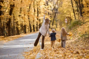 young woman little girl boy walking autumn forest crc2374c525 size10.87mb 6720x4480 - title:Home - اورچین فایل - format: - sku: - keywords: p_id:18