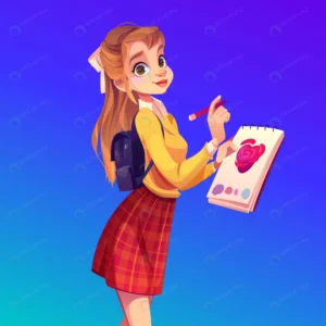 young woman painter with notebook pencil crc5c765fc8 size1.31mb - title:Home - اورچین فایل - format: - sku: - keywords: p_id:18