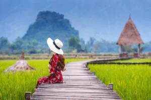 young woman sitting wooden path with green rice f crc65f06ac4 size5.77mb 4928x3280 1 - title:Home - اورچین فایل - format: - sku: - keywords: p_id:18