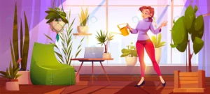 young woman watering plants home garden office.jp crc3b6c3830 size3.64mb - title:Home - اورچین فایل - format: - sku: - keywords: p_id:18