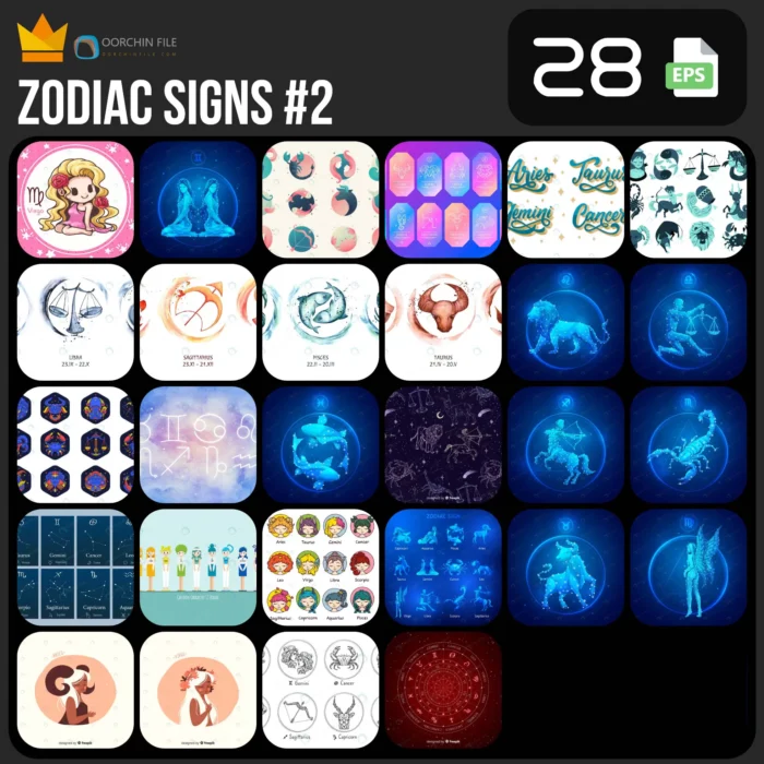 zodiac 2bb - title:کالکشن 28 وکتور زودیاک - اورچین فایل - format:EPS - وکتور - sku:crc098e33ee - keywords: p_id:60910