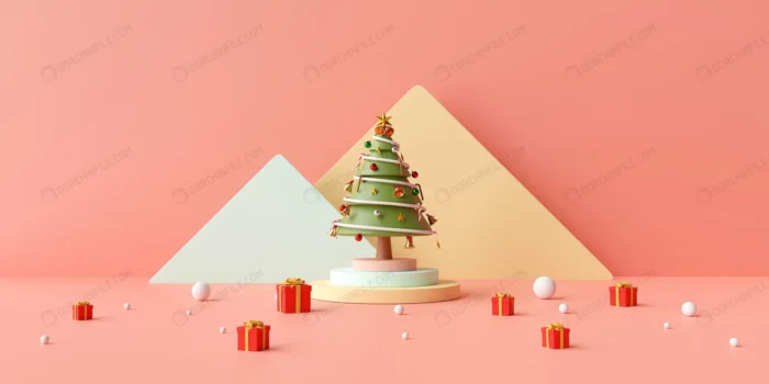 هدایا کنار درخت کریسمس