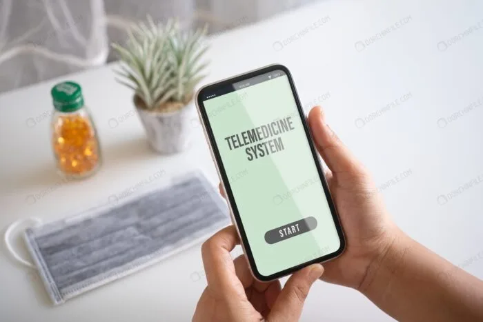 موکاپ موبایل در دست دختر