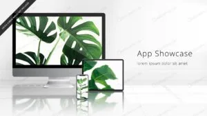 موکاپ مانیتور، لپ تاپ و تبلت