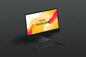 موکاپ صفحه نمایش مانیتور
