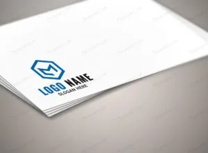 موکاپ لوگو بر روی کاغذ