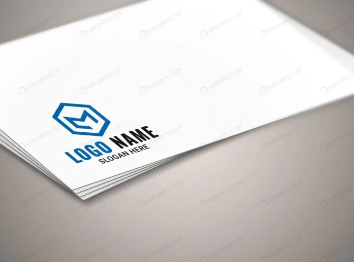 موکاپ لوگو بر روی کاغذ