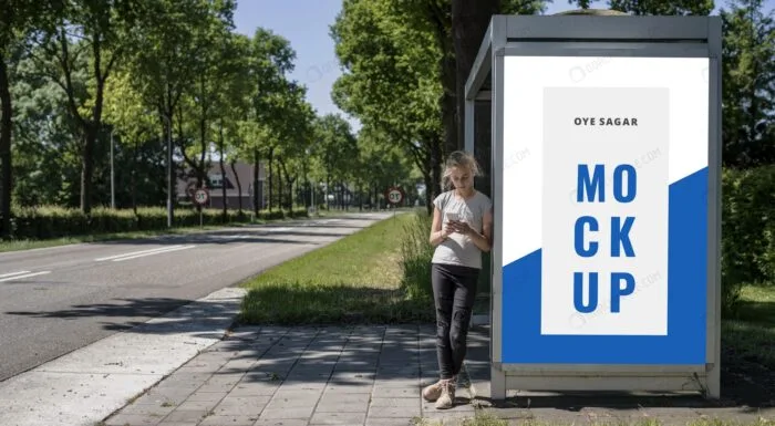 موکاپ بیلبورد ایستگاه اتوبوس