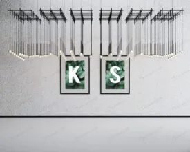 موکاپ قاب عکس روی دیوار