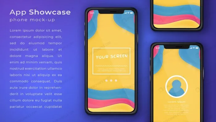 موکاپ صفحه نمایش موبایل
