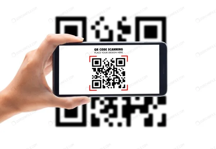 موکاپ صفحه بارکد موبایل