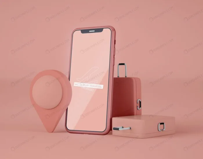 موکاپ اپلیکیشن سفر در موبایل