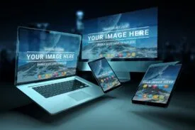موکاپ مانیتور، لپ‌تاپ و تبلت