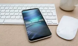 موکاپ موبایل روی کیبورد