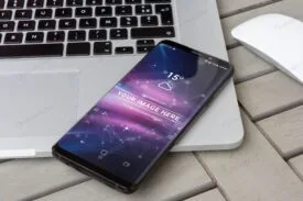 موکاپ موبایل روی لپ‌تاپ