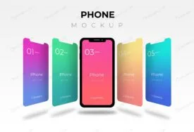 موکاپ موبایل به سبک کاروسل