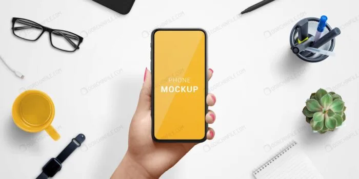 موکاپ صفحه نمایش موبایل
