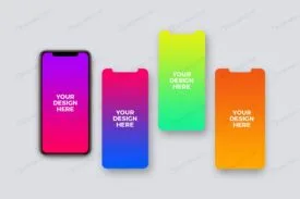 موکاپ صفحه نمایش موبایل