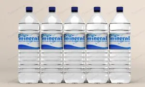 موکاپ مجموعه بطری آب معدنی