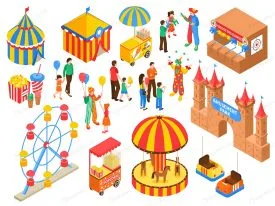 ایزومتریک المان های پارک تفریحی