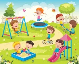وکتور بچه ها در حال بازی